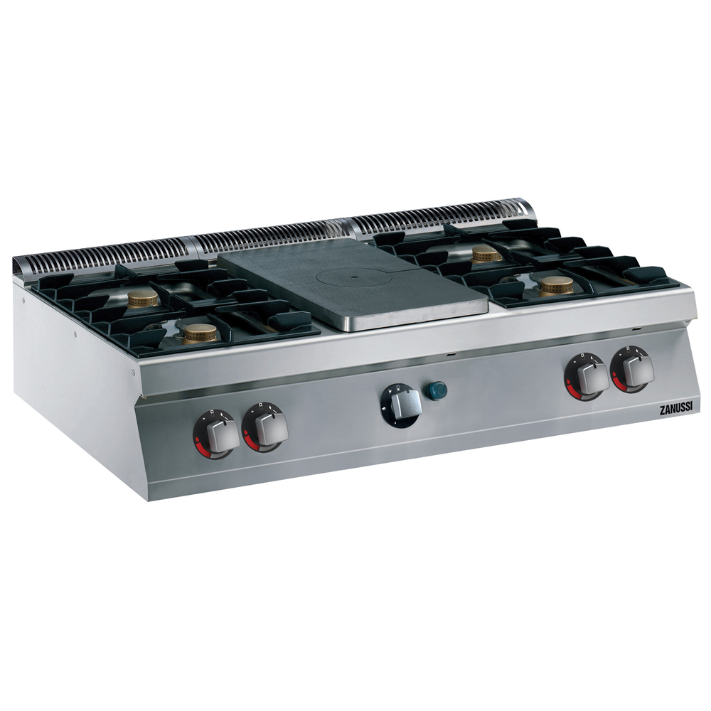 ZANUSSI EVO 700 SERİSİ SET ÜSTÜ 4 AÇIK ATEŞLİ + ½ KAPALI ATEŞLİ GAZLI OCAK  resmi